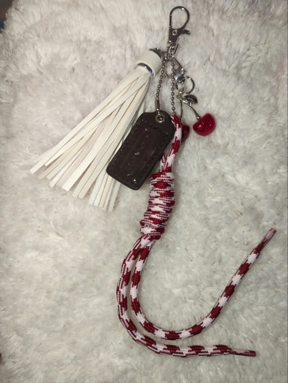 Coach Authentic Hang Tag With Unbranded Embellishments Cherry Tassel Fall Vibes